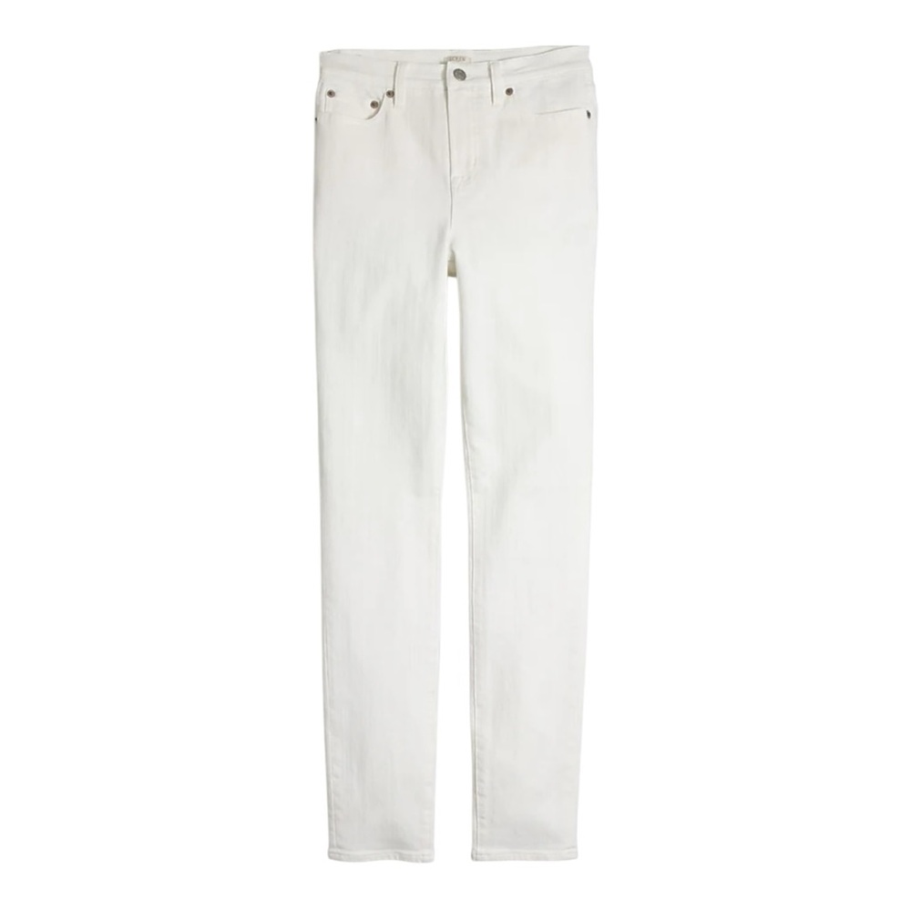 NWT J.Crew Highest-Rise Skinny Jeans in White Denim Sz 26 G1975 - Picture 3 of 10